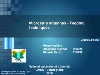 Microstrip antennas - Feeding techniques