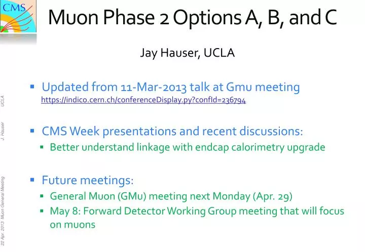 muon phase 2 options a b and c