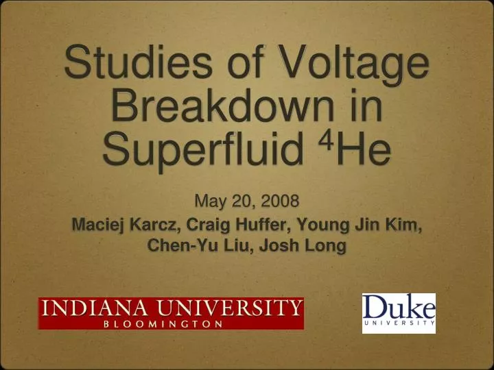 studies of voltage breakdown in superfluid 4 he