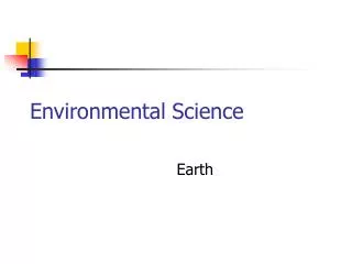 Environmental Science