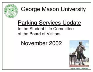 Board of Visitors Parking Task Force May 2000 Recommendations