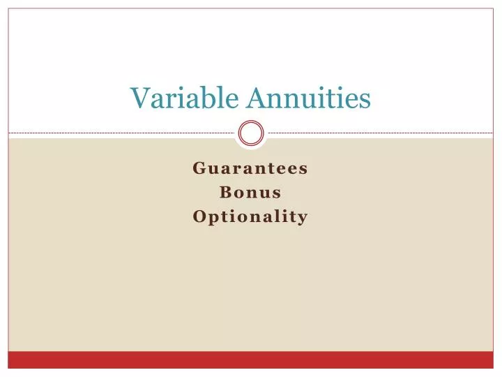 variable annuities