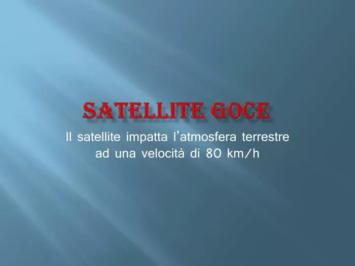 satellite goce