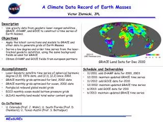 A Climate Data Record of Earth Masses