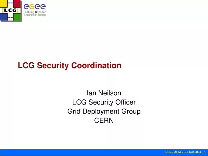 lcg security coordination