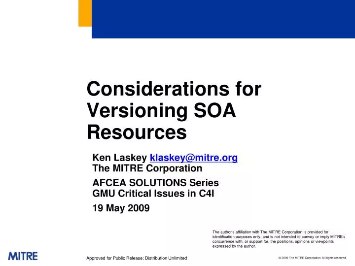 considerations for versioning soa resources