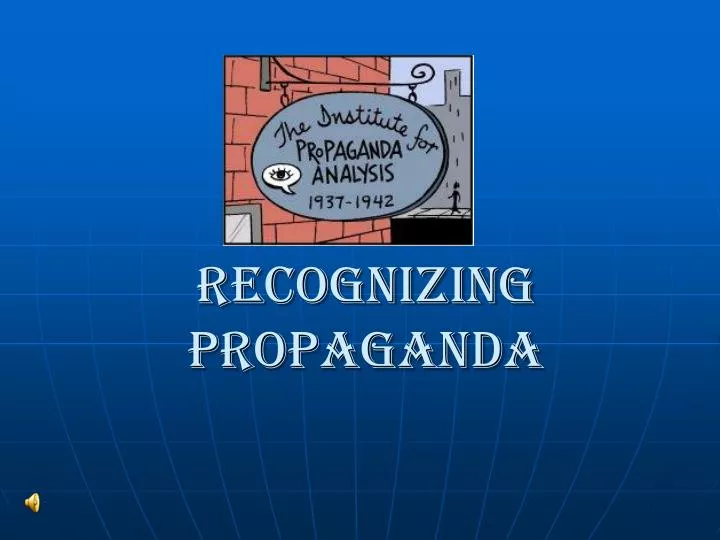 recognizing propaganda