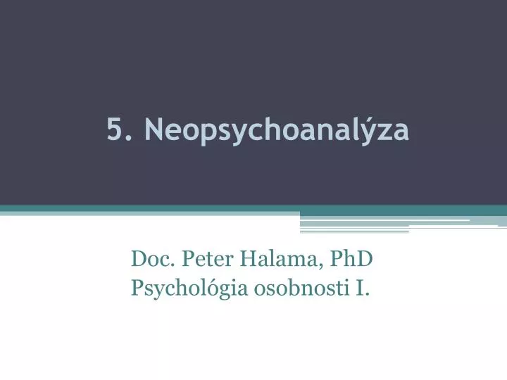 5 neopsychoanal za