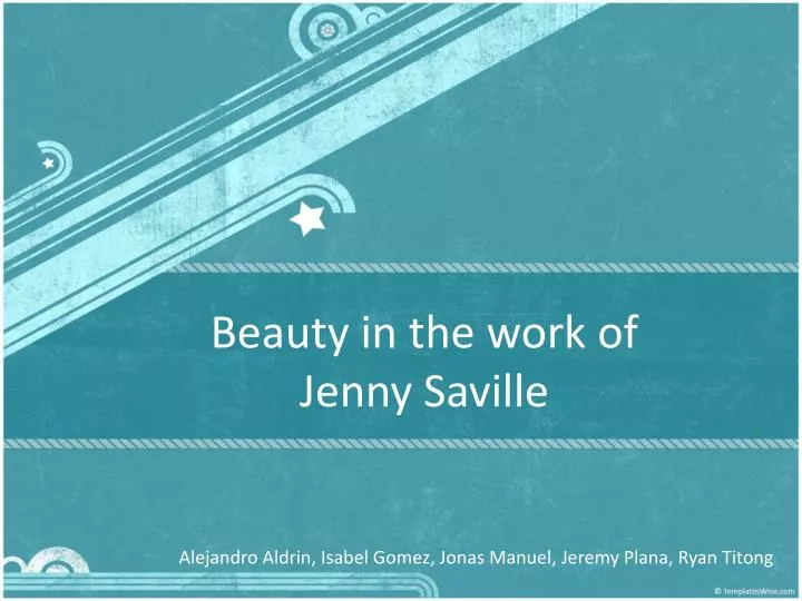 beauty in the work of jenny saville