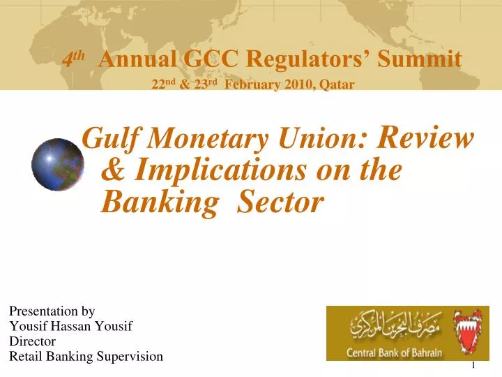 presentation by yousif hassan yousif director retail banking supervision