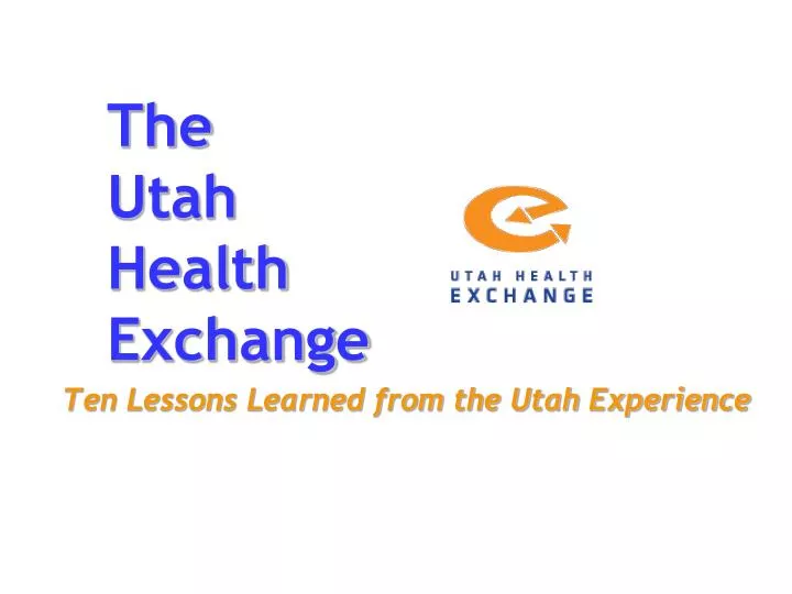 the utah health exchange