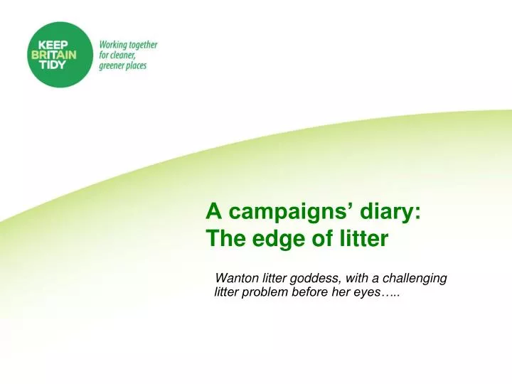 a campaigns diary the edge of litter