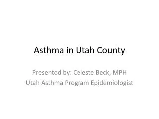 Asthma in Utah County