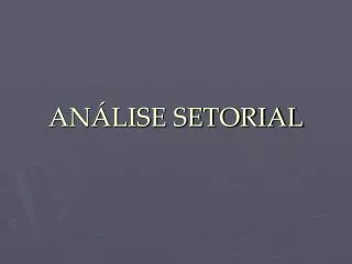 an lise setorial