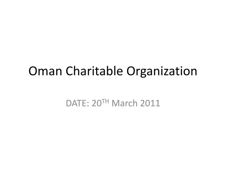 oman charitable organization