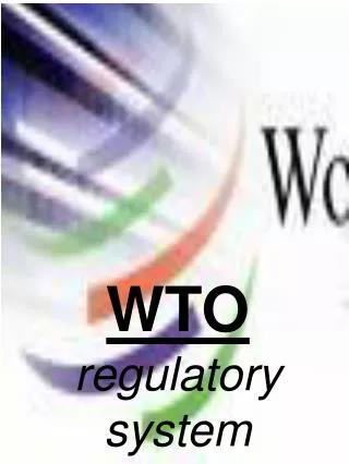 WTO regulatory system