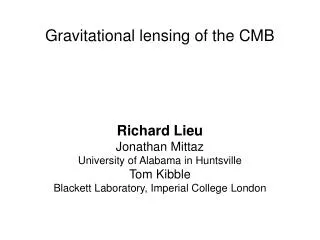 Gravitational lensing of the CMB
