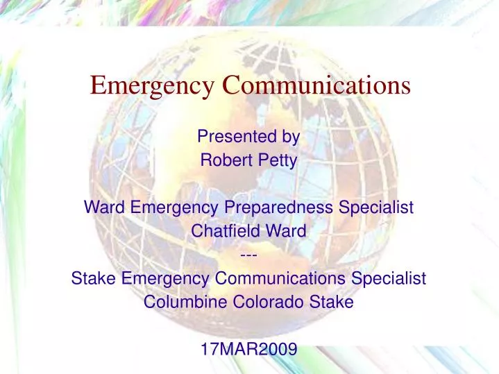 emergency communications