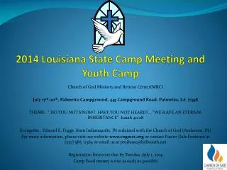 2014 Louisiana State Camp Meeting and Youth Camp