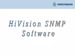 HiVision SNMP Software