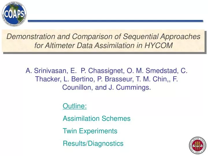 demonstration and comparison of sequential approaches for altimeter data assimilation in hycom
