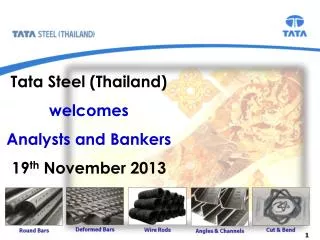 Tata Steel (Thailand) welcomes Analysts and Bankers 19 th November 2013