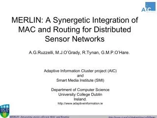 MERLIN: A Synergetic Integration of MAC and Routing for Distributed Sensor Networks