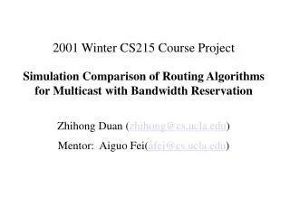 Multicast Routing