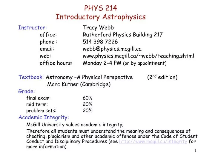 phys 214 introductory astrophysics