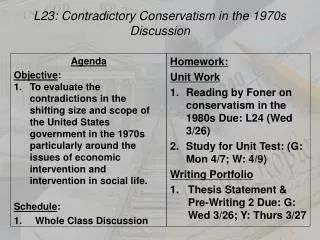 L23: Contradictory Conservatism in the 1970s Discussion