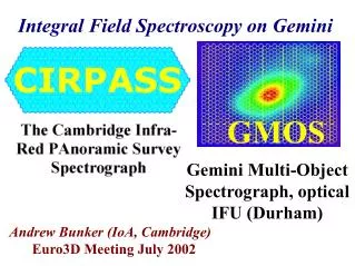 Integral Field Spectroscopy on Gemini