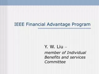 IEEE Financial Advantage Program
