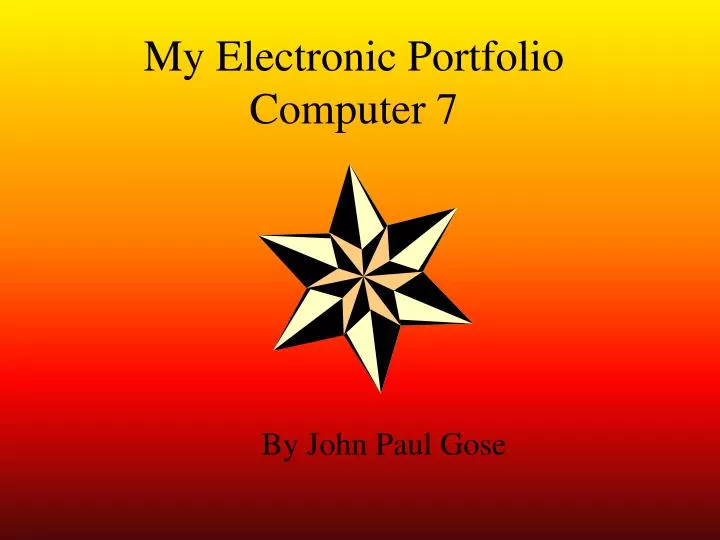 my electronic portfolio computer 7