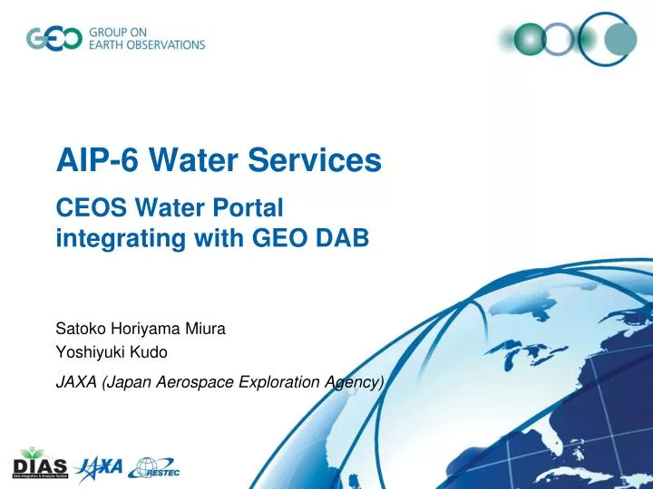 aip 6 water services ceos water portal integrating with geo dab