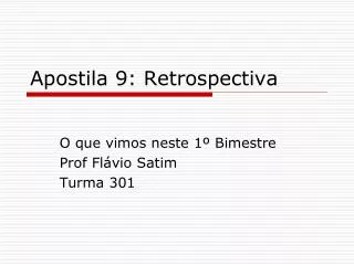 apostila 9 retrospectiva