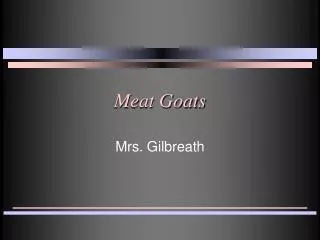 Meat Goats