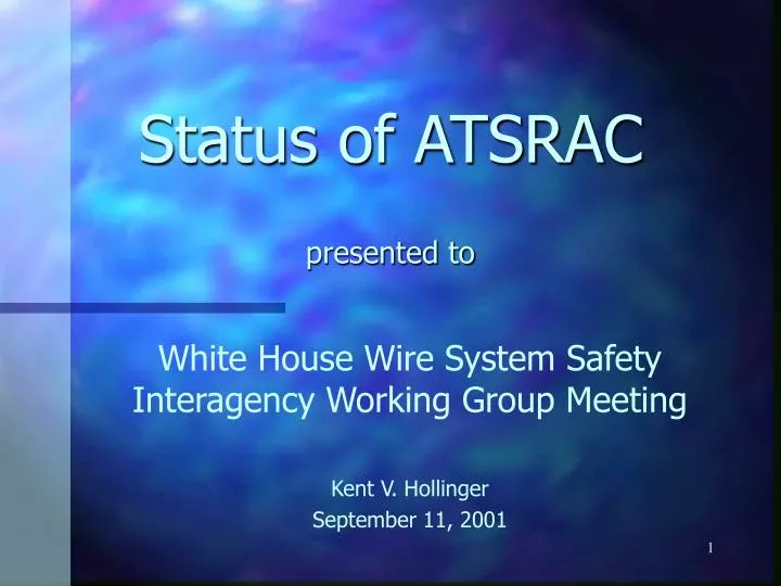 status of atsrac presented to