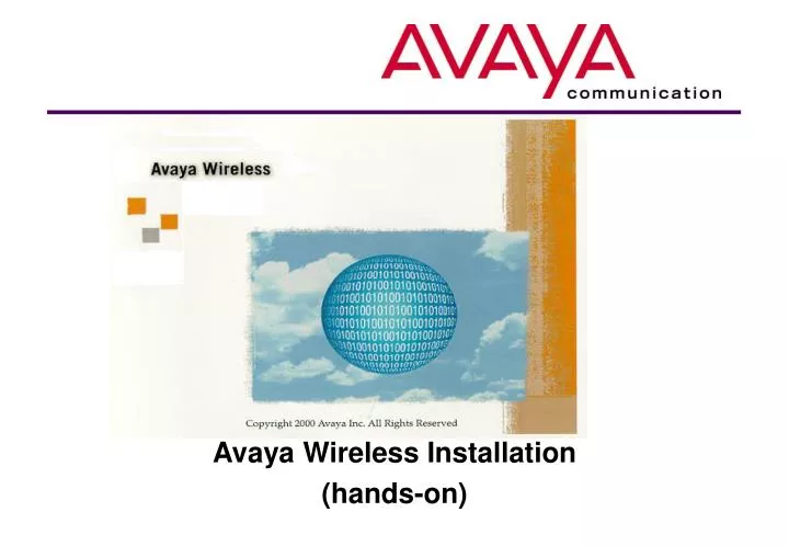 avaya wireless installation hands on