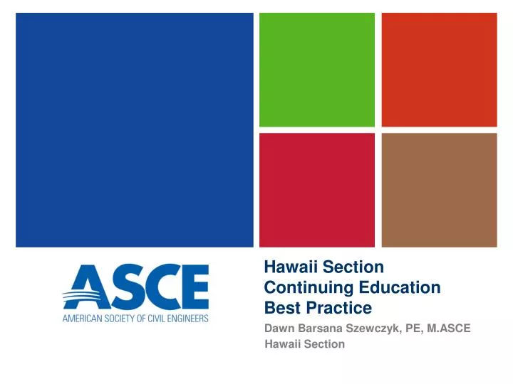 hawaii section continuing education best practice