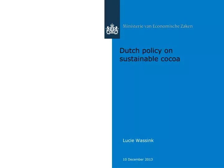 dutch policy on sustainable cocoa