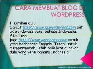 cara membuat blog di wordpress