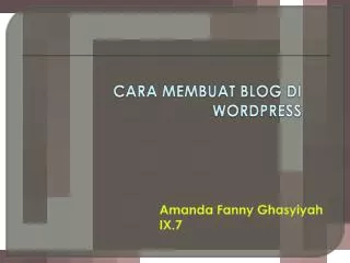 cara membuat blog di wordpress