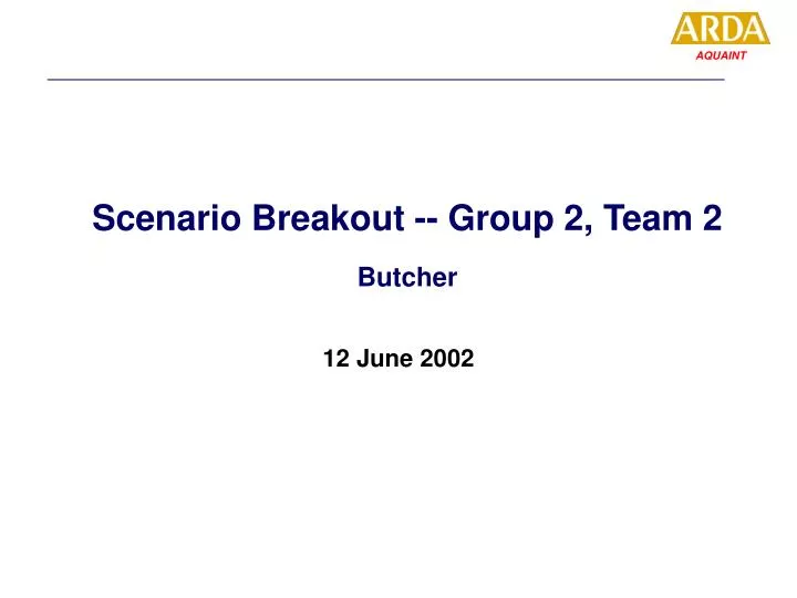 scenario breakout group 2 team 2