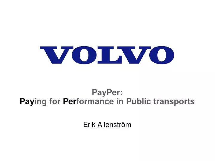 payper pay ing for per formance in public transports