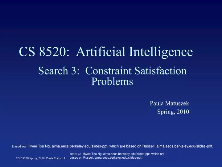 cs 8520 artificial intelligence