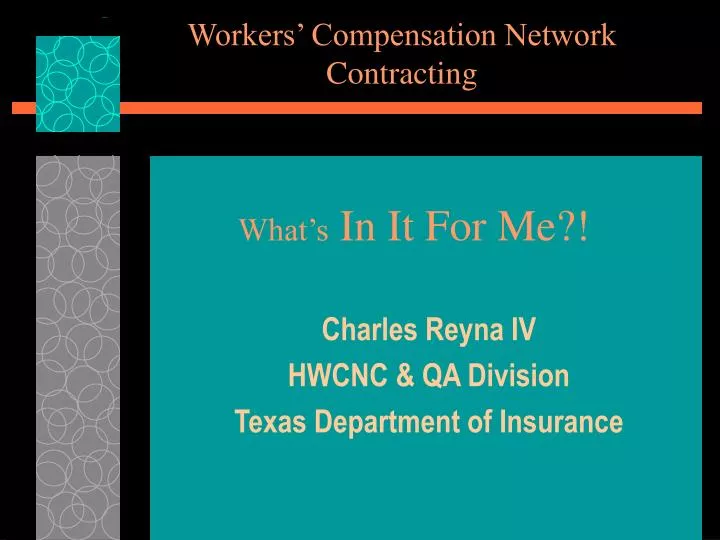 workers compensation network contracting
