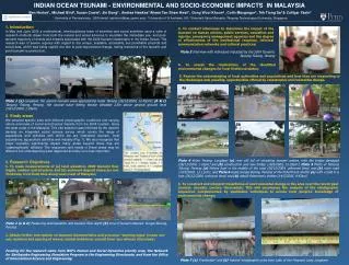 INDIAN OCEAN TSUNAMI - ENVIRONMENTAL AND SOCIO-ECONOMIC IMPACTS IN MALAYSIA