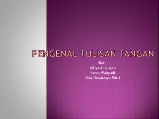 pengenal tulisan tangan
