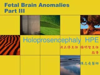 Fetal Brain Anomalies Part III