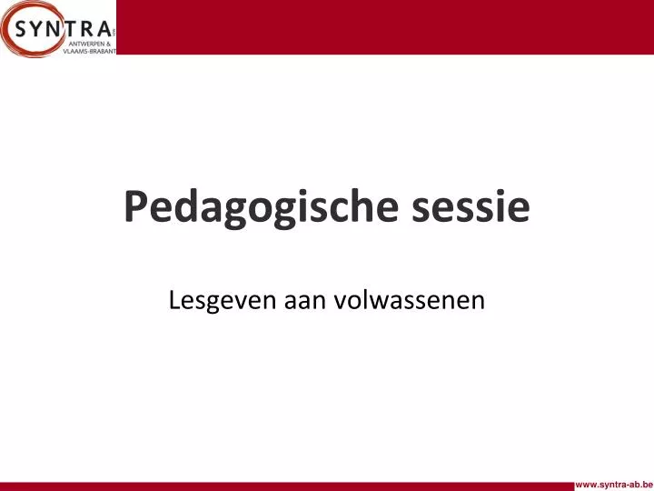 pedagogische sessie